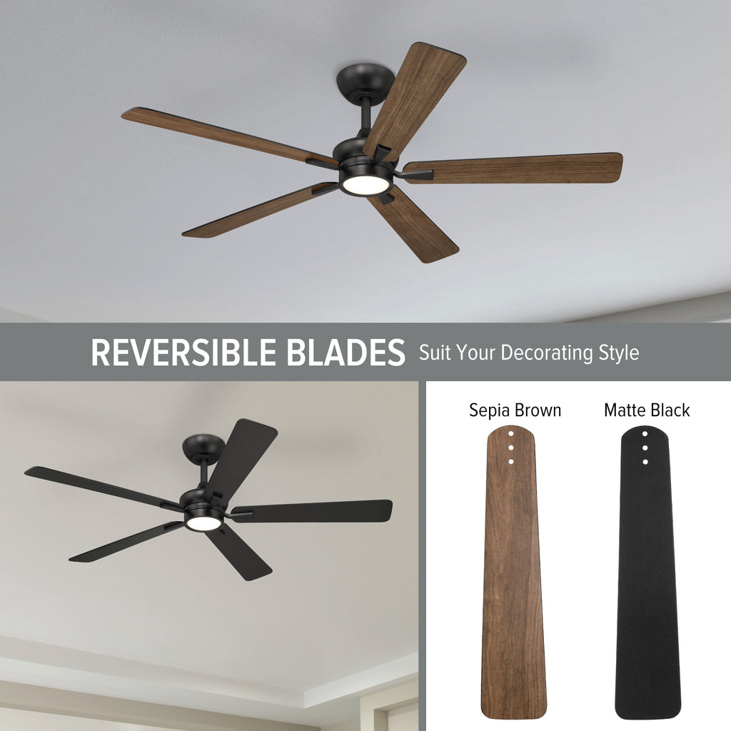 Rossby 52 in. Indoor Transitional Ceiling Fan with Integrated 3000K LED with Remote Control Included