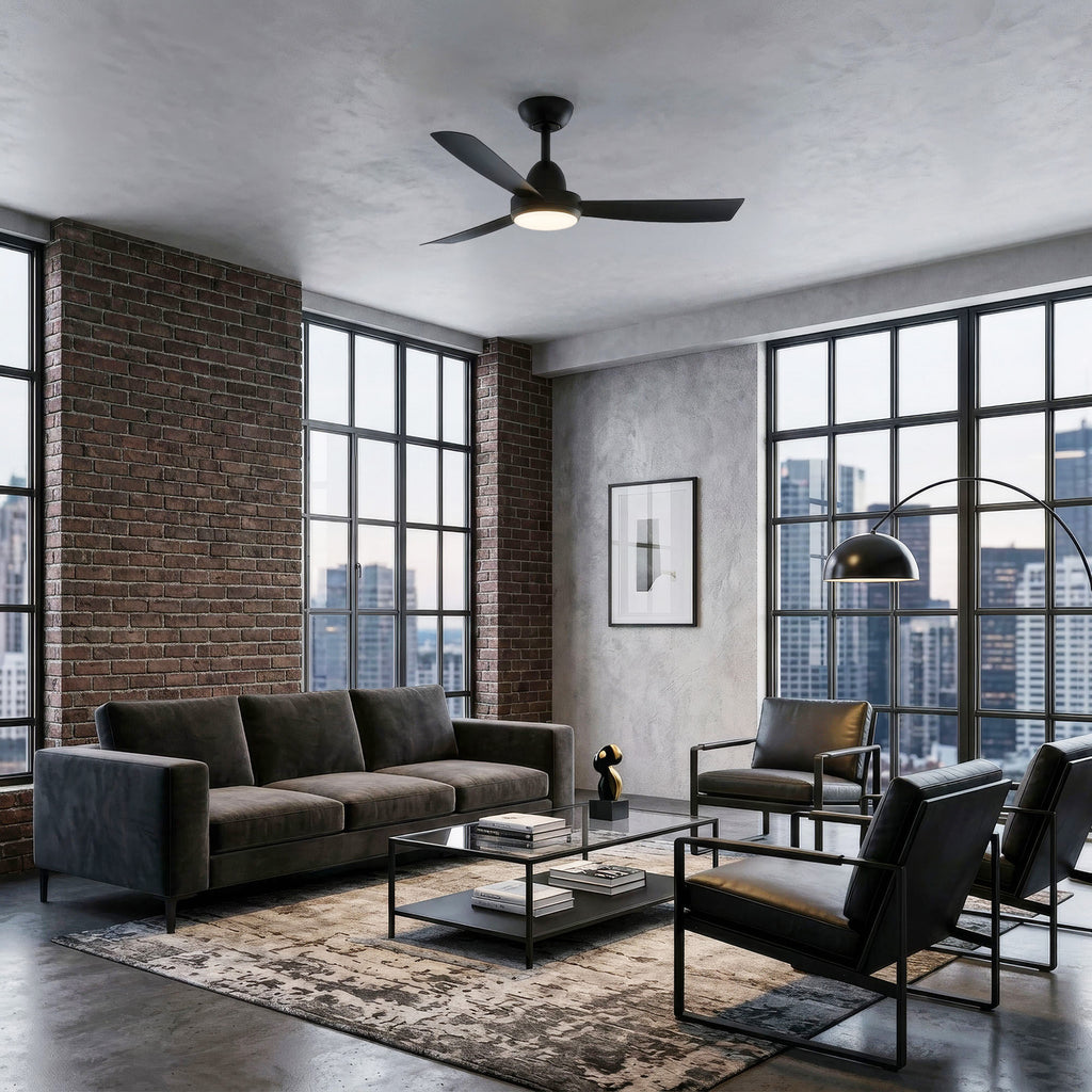 Tempest 48 in. Indoor Modern Ceiling Fan with Integrated LED, Selectable White Light, and Remote Control