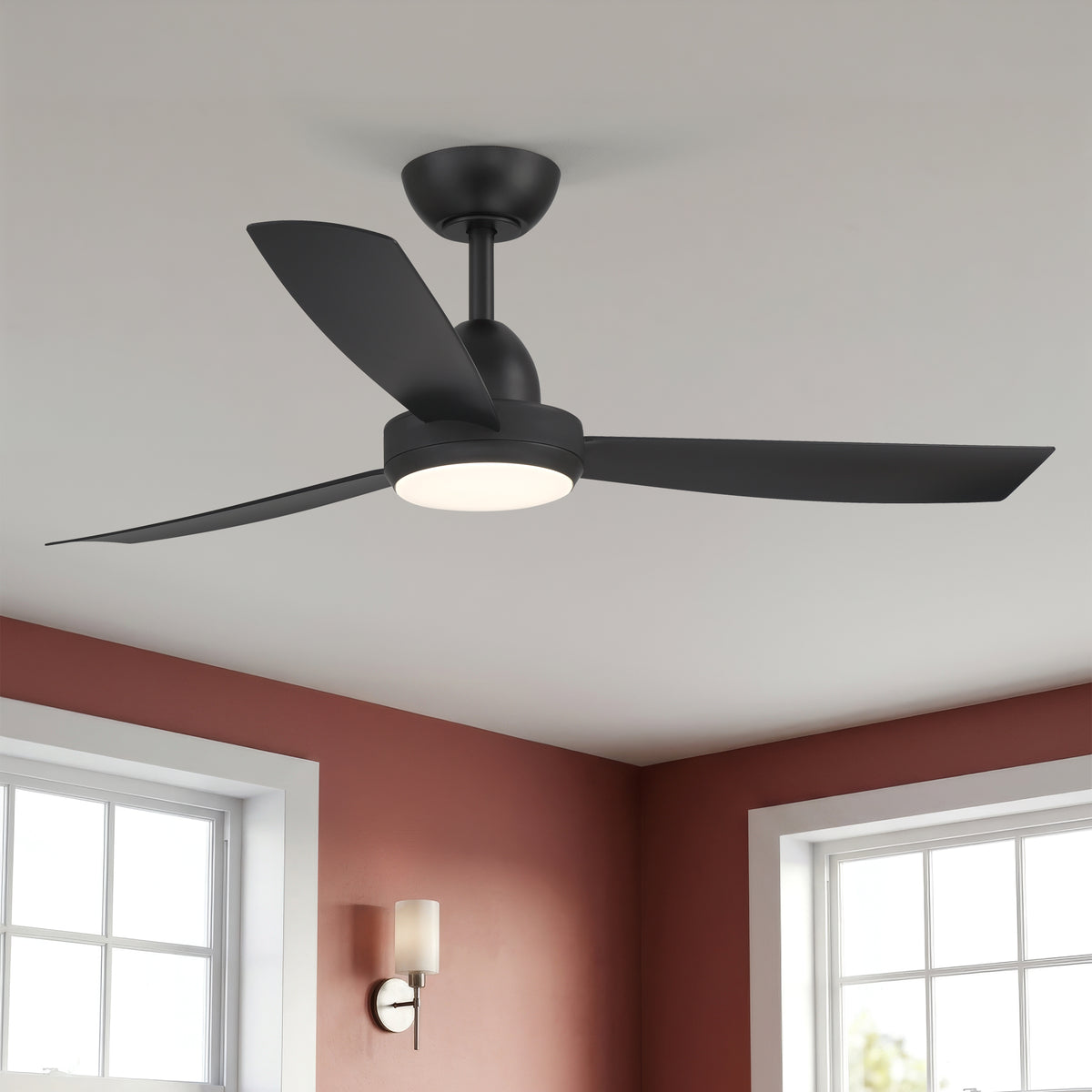 Tempest 48 in. Indoor Modern Ceiling Fan with Integrated LED, Selectable White Light, and Remote Control