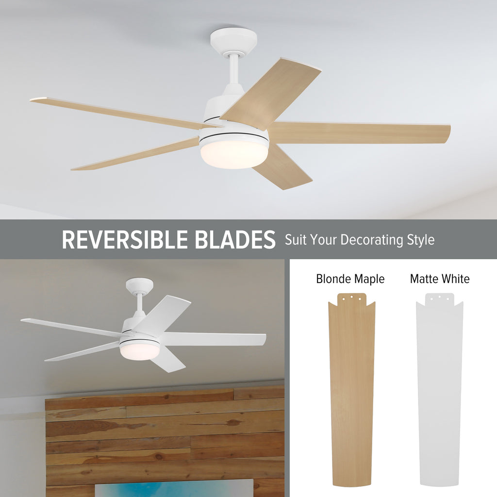 Astrea 52 in. LED Indoor/Covered Outdoor Smart Ceiling Fan with Light Kit and Remote Control