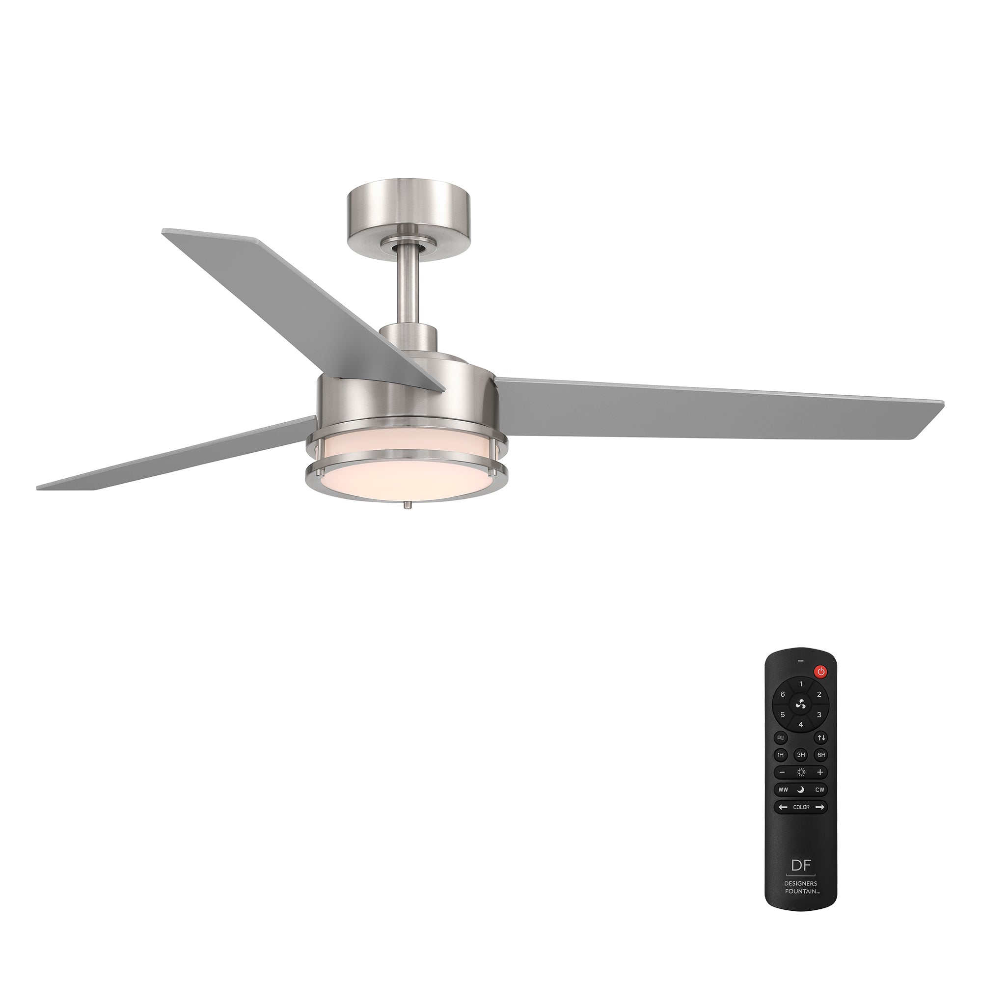 Cassini 52 in. LED Indoor/Covered Outdoor Smart Ceiling Fan with Light Kit and Remote Control