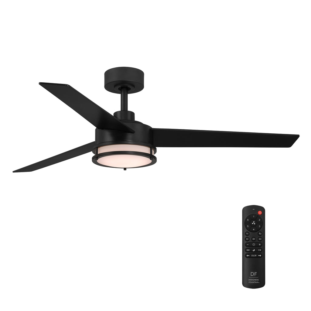 Cassini 52 in. LED Indoor/Covered Outdoor Smart Ceiling Fan with Light Kit and Remote Control