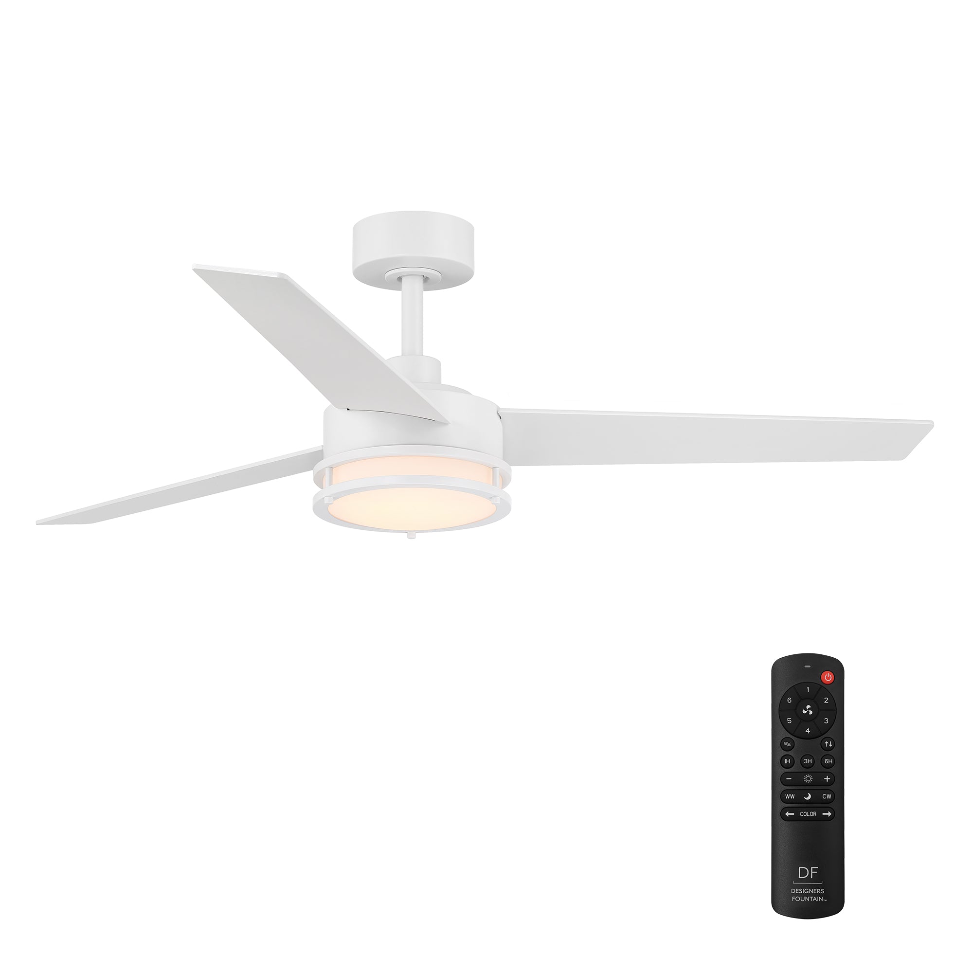 Cassini 52 in. LED Indoor/Covered Outdoor Smart Ceiling Fan with Light Kit and Remote Control