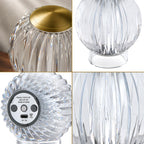 Mia 4.14 in. Brass Glam Rechargeable Color-Changing LED Ornamental Table Lamp for Bedrooms with Optic Acrylic Shade