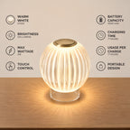 Mia 4.14 in. Brass Glam Rechargeable Color-Changing LED Ornamental Table Lamp for Bedrooms with Optic Acrylic Shade
