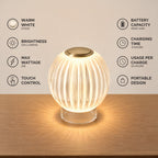 Mia 4 in. Brass Modern 8-RGBW Color-Changing Rechargeable LED Portable Acrylic Novelty Gift Lamp