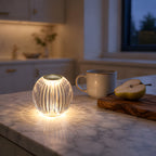 Mia 4.14 in. Brass Glam Rechargeable Color-Changing LED Ornamental Table Lamp for Bedrooms with Optic Acrylic Shade
