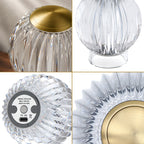 Mia 3.34 in. Brass Modern 8-RGBW Color-Changing Rechargeable LED Portable Acrylic Novelty Gift Lamp