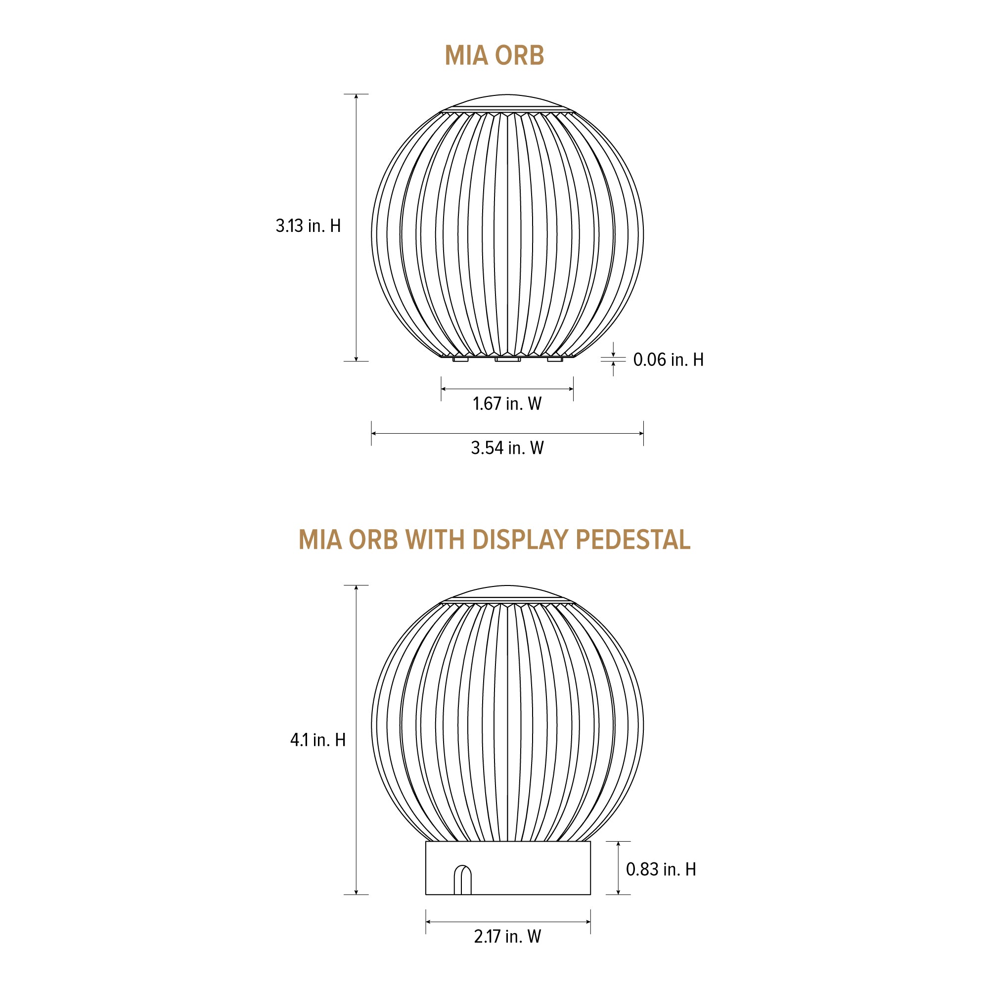 Mia 3.34 in. Brass Modern 8-RGBW Color-Changing Rechargeable LED Portable Acrylic Novelty Gift Lamp