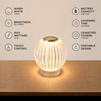 Mia 3.34 in. Brass Modern 8-RGBW Color-Changing Rechargeable LED Portable Acrylic Novelty Gift Lamp