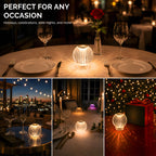 Mia 3.34 in. Brass Modern 8-RGBW Color-Changing Rechargeable LED Portable Acrylic Novelty Gift Lamp