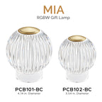 Mia 3.34 in. Brass Modern 8-RGBW Color-Changing Rechargeable LED Portable Acrylic Novelty Gift Lamp