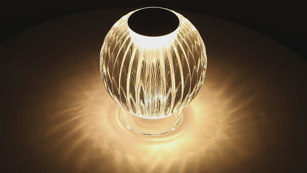 Mia 4.14 in. Brass Modern 8-RGBW Color-Changing Rechargeable LED Portable Acrylic Novelty Gift Lamp